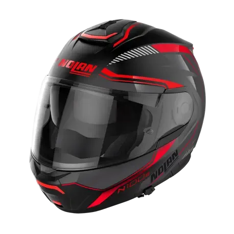 Nolan N100-6 Paloma N-COM Black Red Motorcycle Helmet
