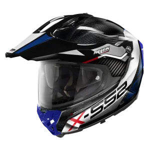 Nolan X-552 Adventure Dinamo Carbon White Blue Red Motorcycle Helmet