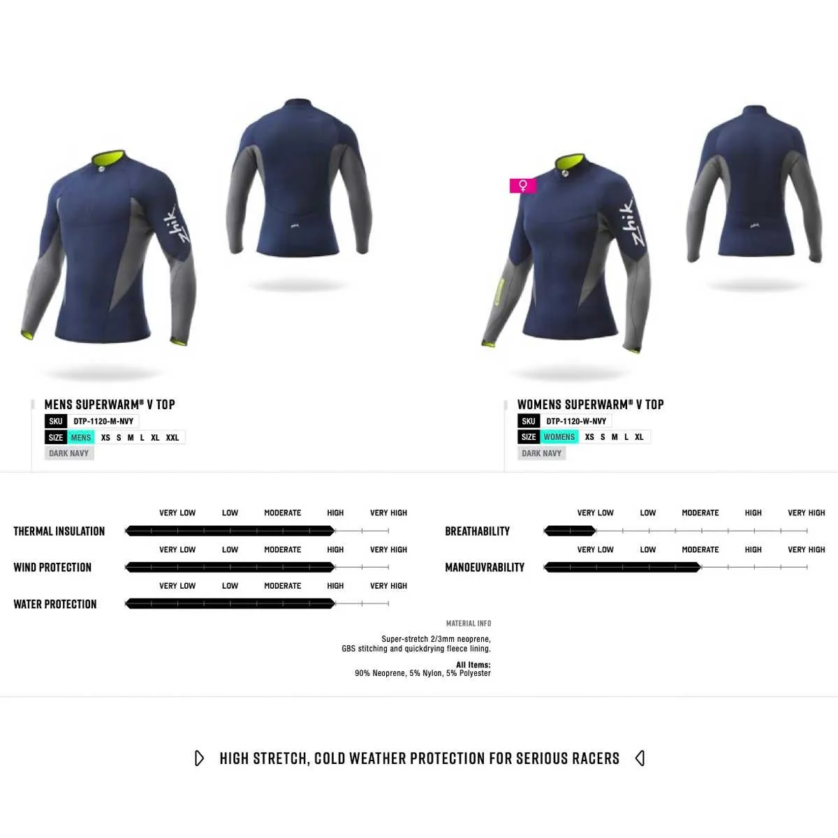 OLD MODEL Womens Zhik Superwarm V Top