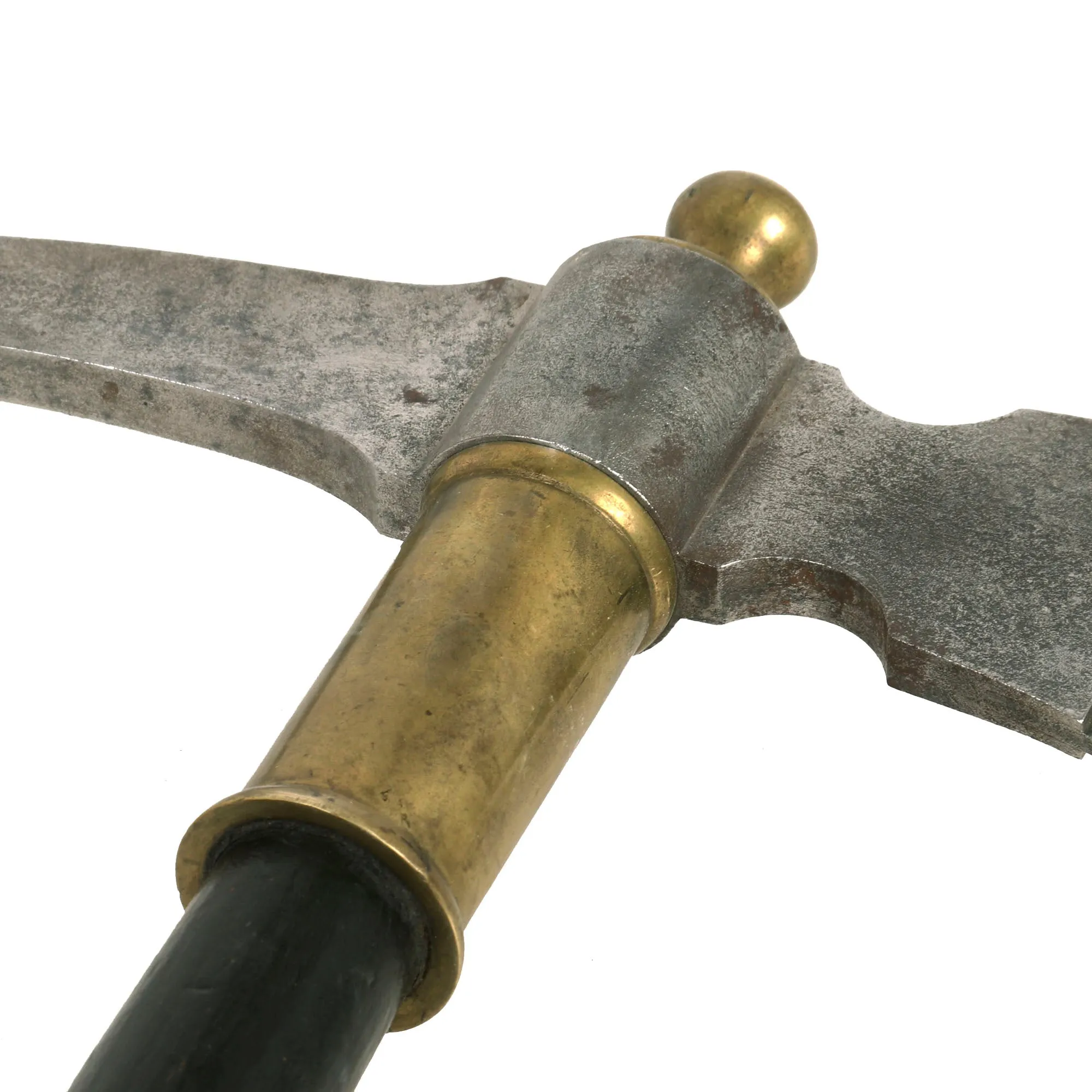 Original French Napoleonic Crimean War Era Sapper’s Dress Parade Axe With Original Buff Leather Cover