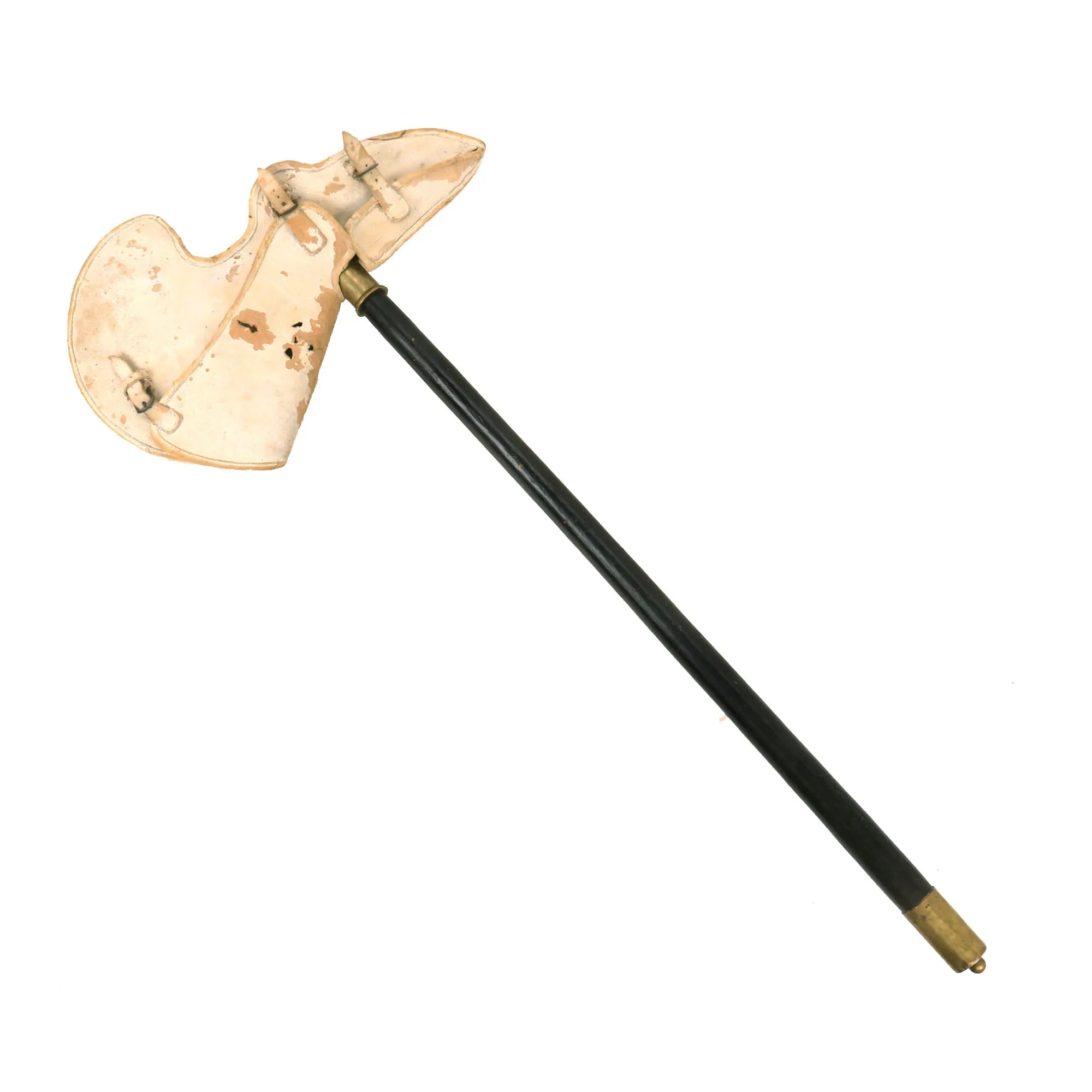 Original French Napoleonic Crimean War Era Sapper’s Dress Parade Axe With Original Buff Leather Cover