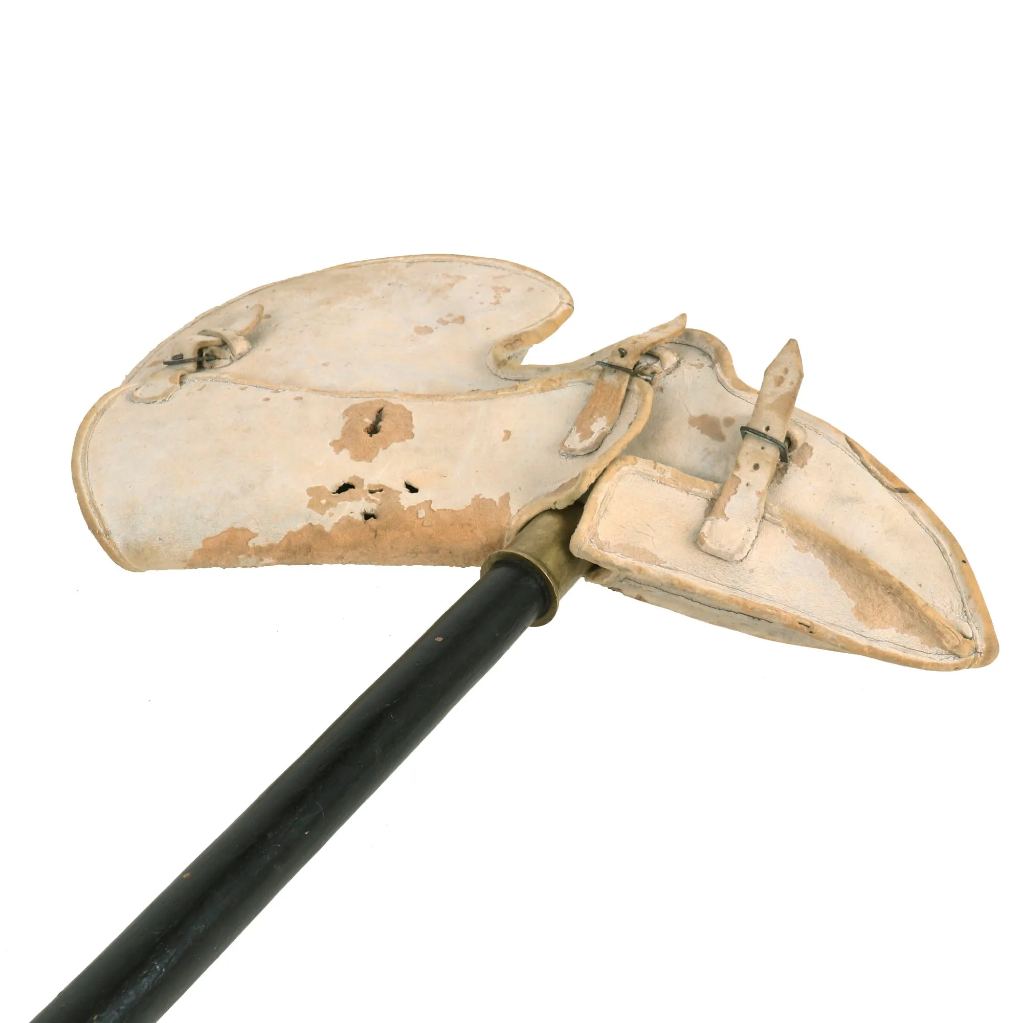 Original French Napoleonic Crimean War Era Sapper’s Dress Parade Axe With Original Buff Leather Cover