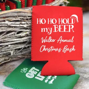 Personalized Collapsable Neoprene Christmas Can Cooler Favors