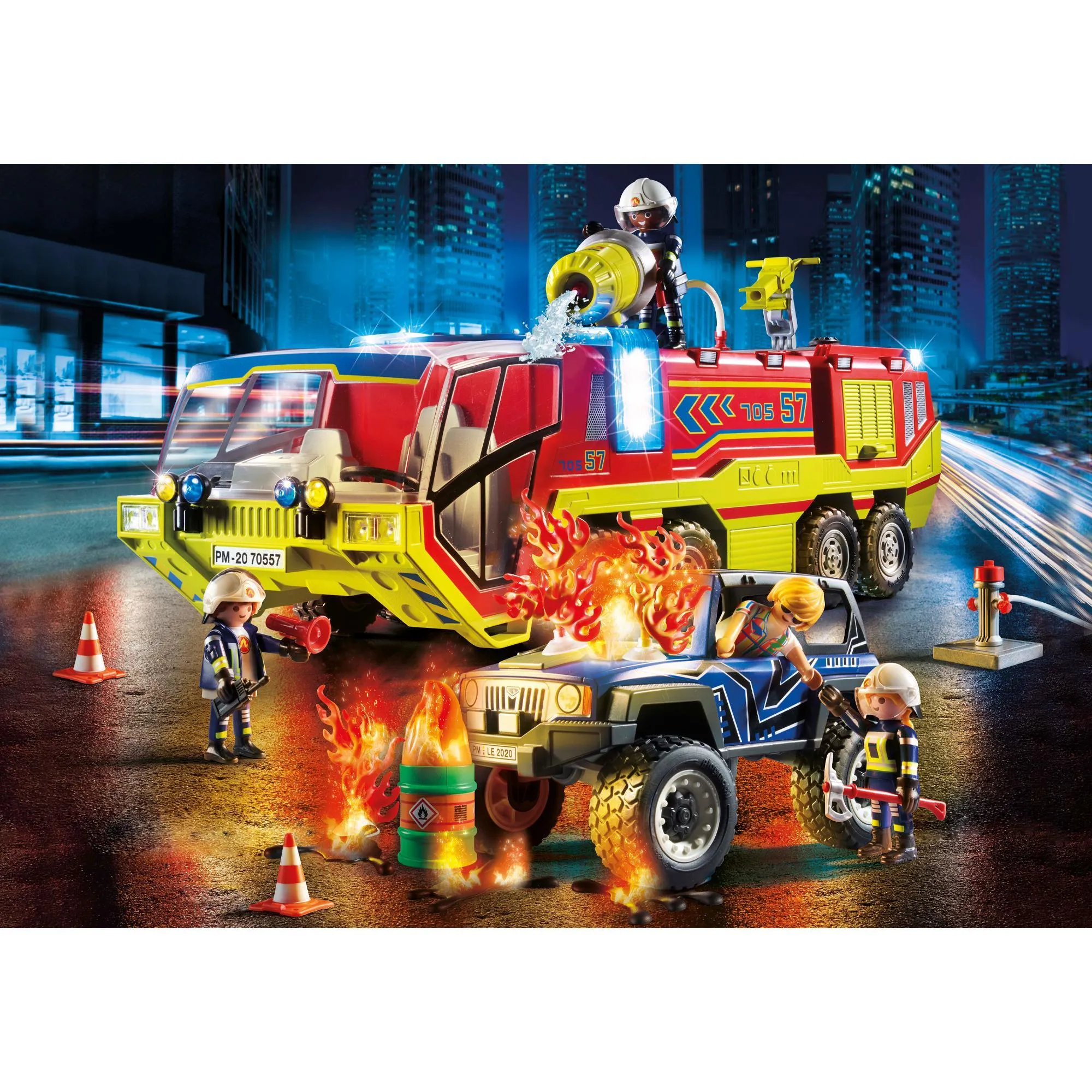 Playmobil 70557 City Action Fire Engine With Truck Promo-Pack