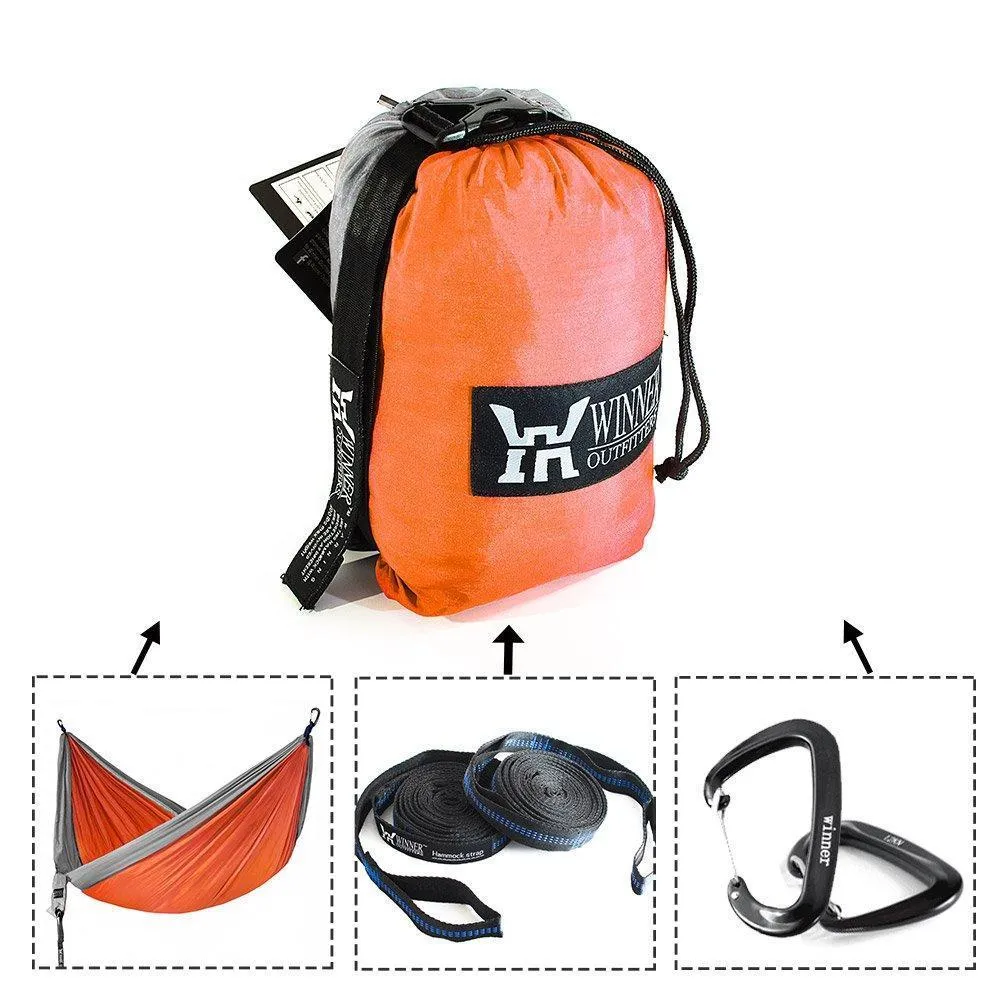 PORTABLE CAMPING HAMMOCK - RELAX & REST NO MATTER WHERE YOU ARE