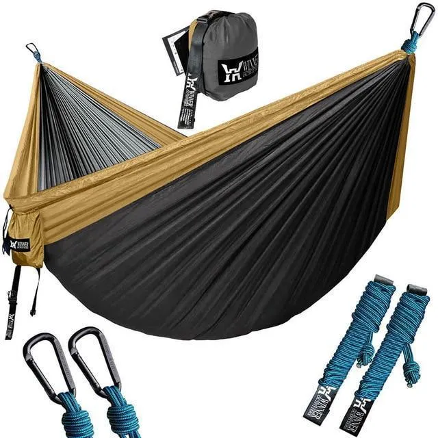 PORTABLE CAMPING HAMMOCK - RELAX & REST NO MATTER WHERE YOU ARE
