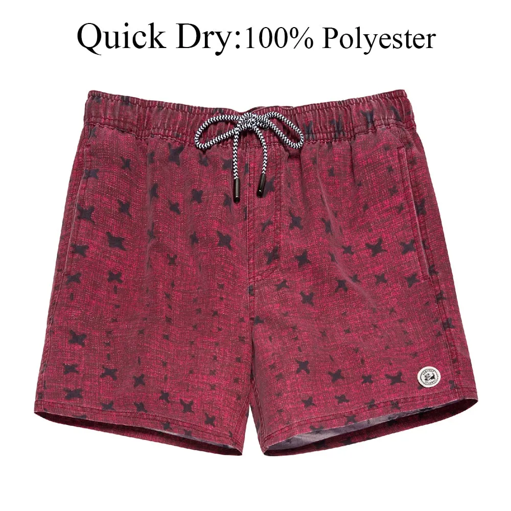 Quick-drying Swim Trunks RedStars