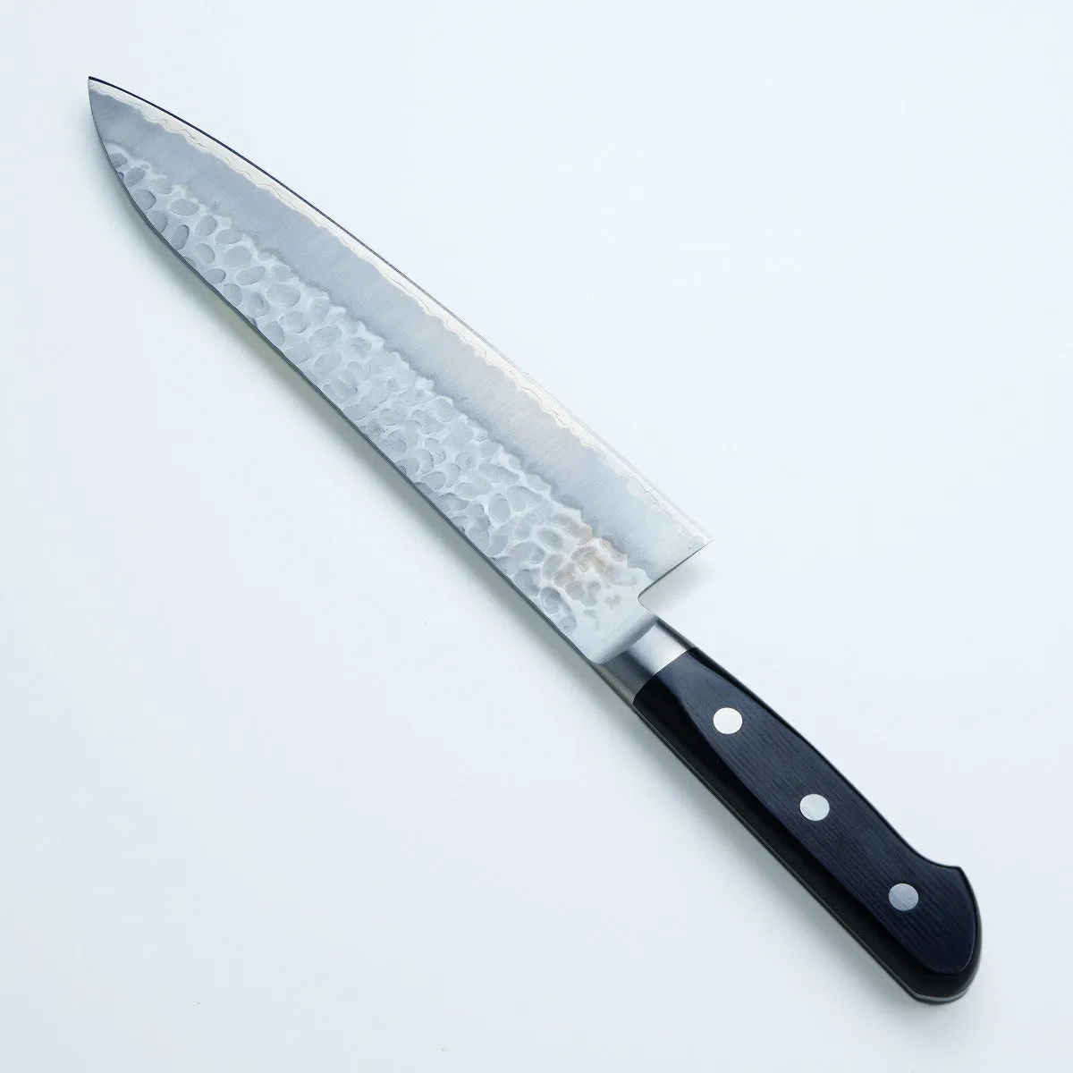 "AO-UMA" Gyuto (Chef's Knife) Aogami Super Steel, Hammered Pattern, 210mm