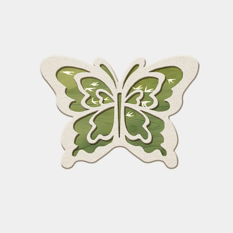 Retro Butterfly Diatomite Mat  Quick Drying & Non-Slip