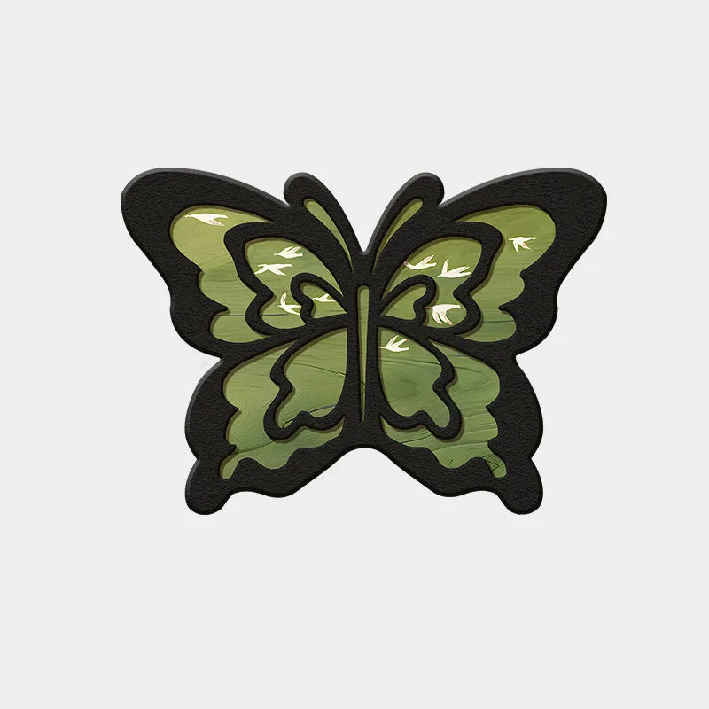 Retro Butterfly Diatomite Mat  Quick Drying & Non-Slip