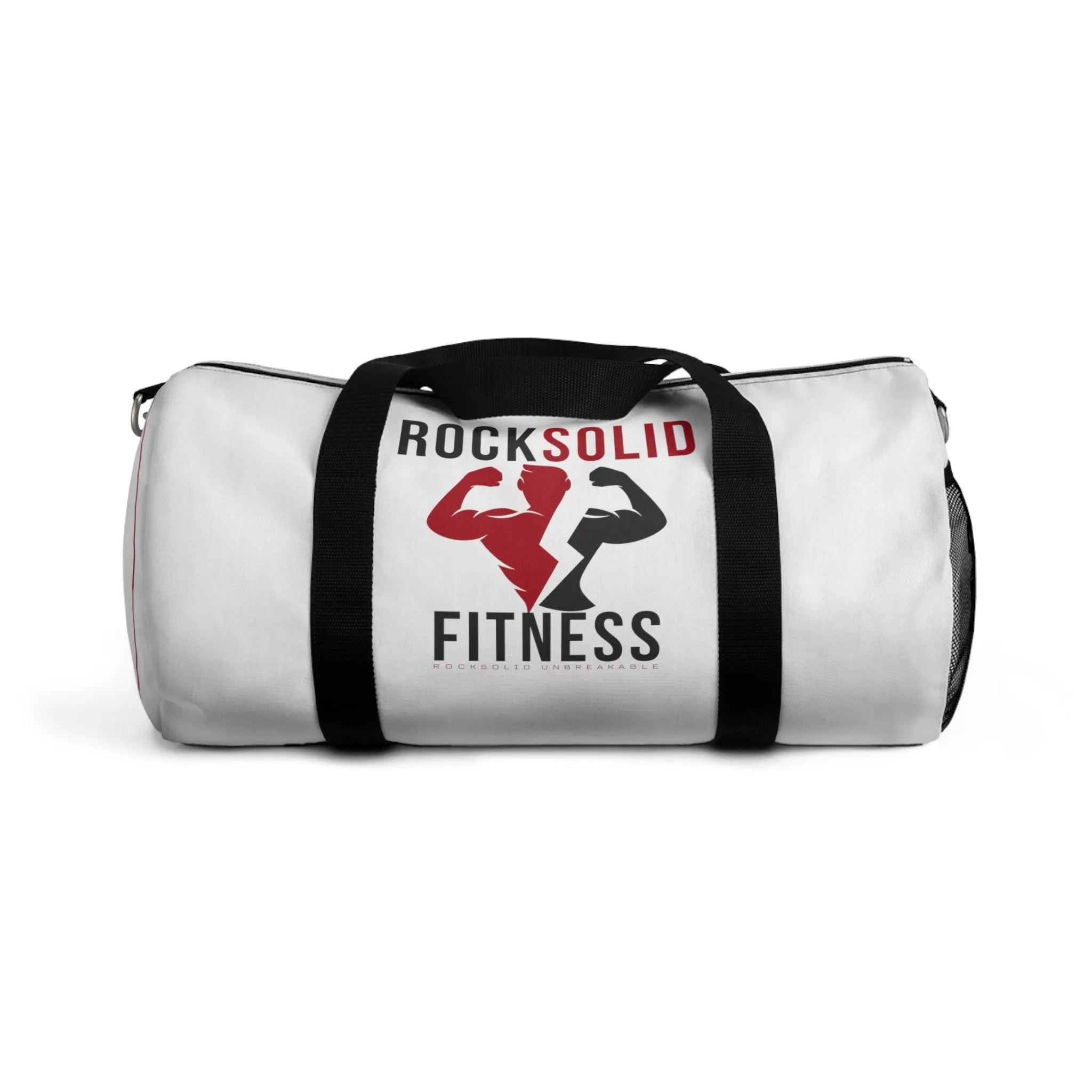 RockSolid Fitness Duffel Bag | White | Oxford Canvas | Original Logo