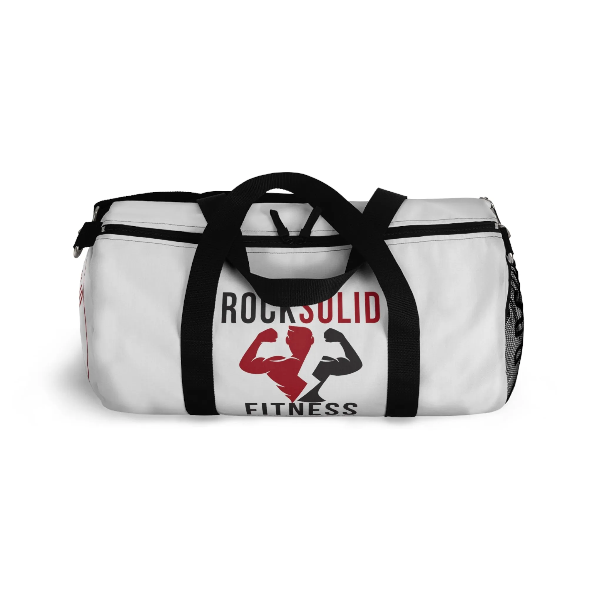 RockSolid Fitness Duffel Bag | White | Oxford Canvas | Original Logo