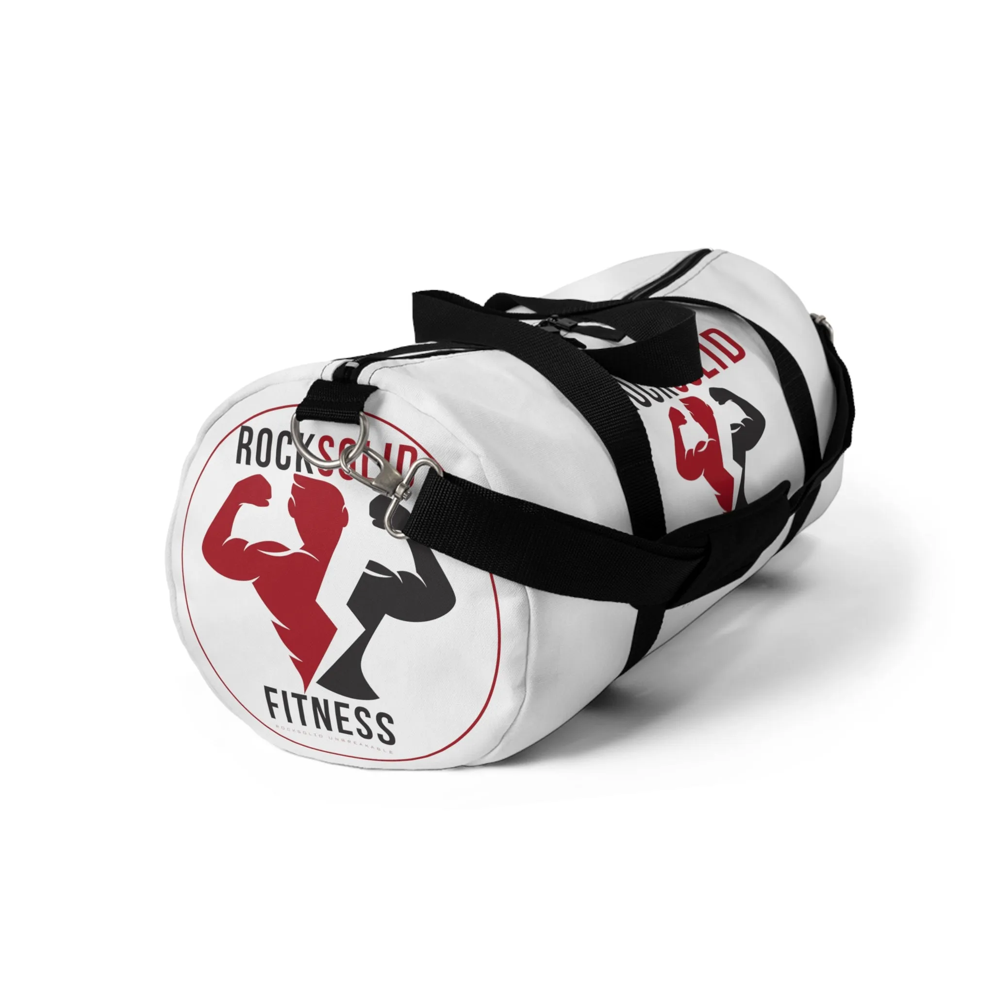 RockSolid Fitness Duffel Bag | White | Oxford Canvas | Original Logo