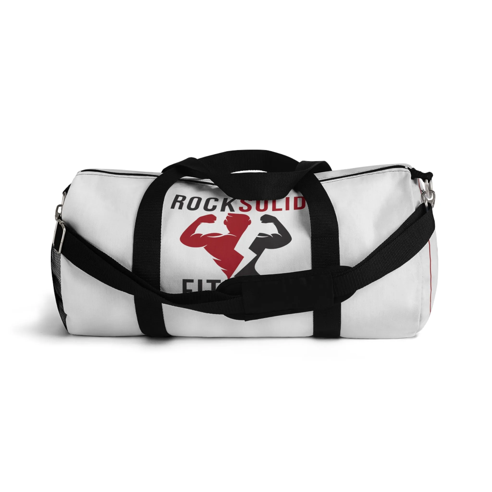RockSolid Fitness Duffel Bag | White | Oxford Canvas | Original Logo