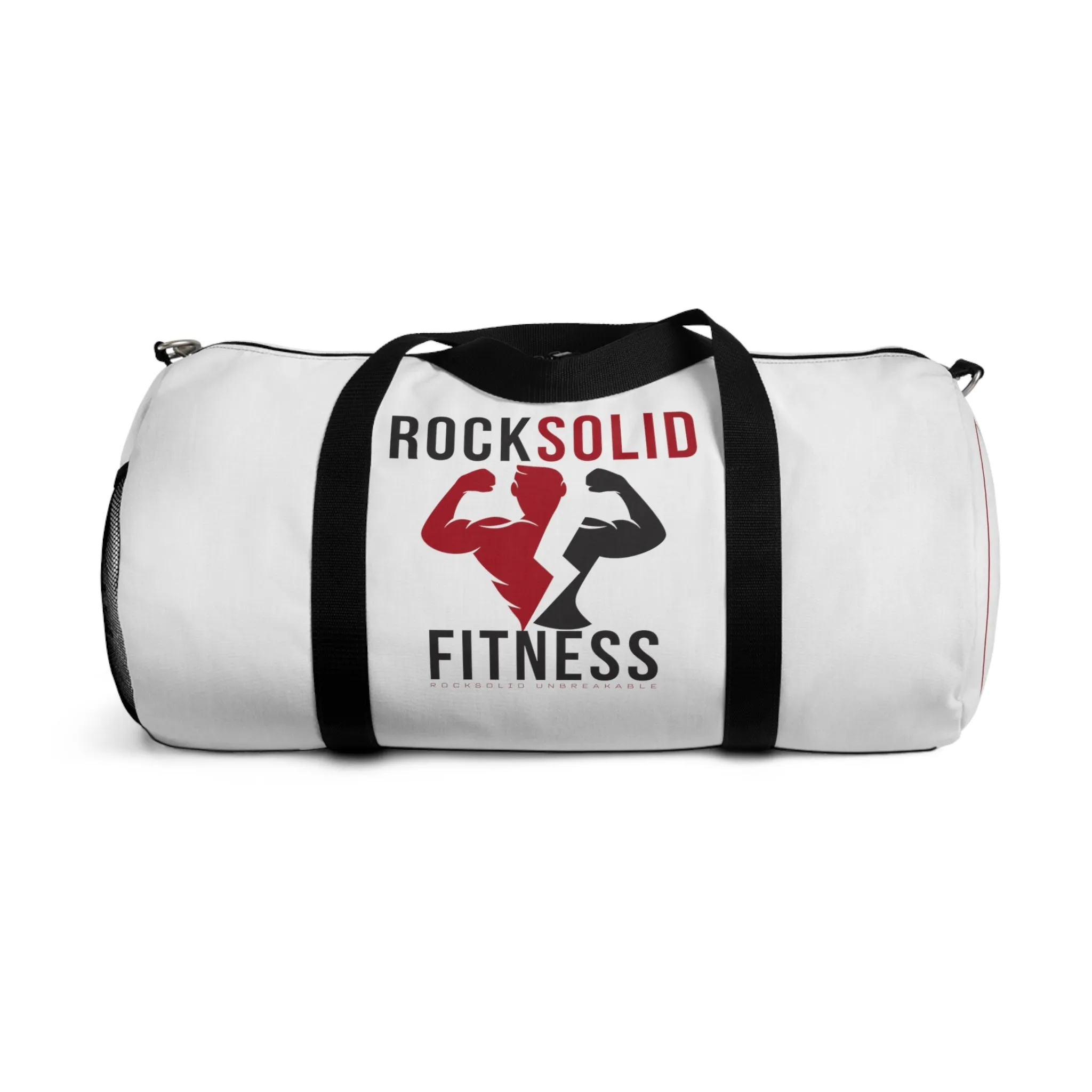RockSolid Fitness Duffel Bag | White | Oxford Canvas | Original Logo
