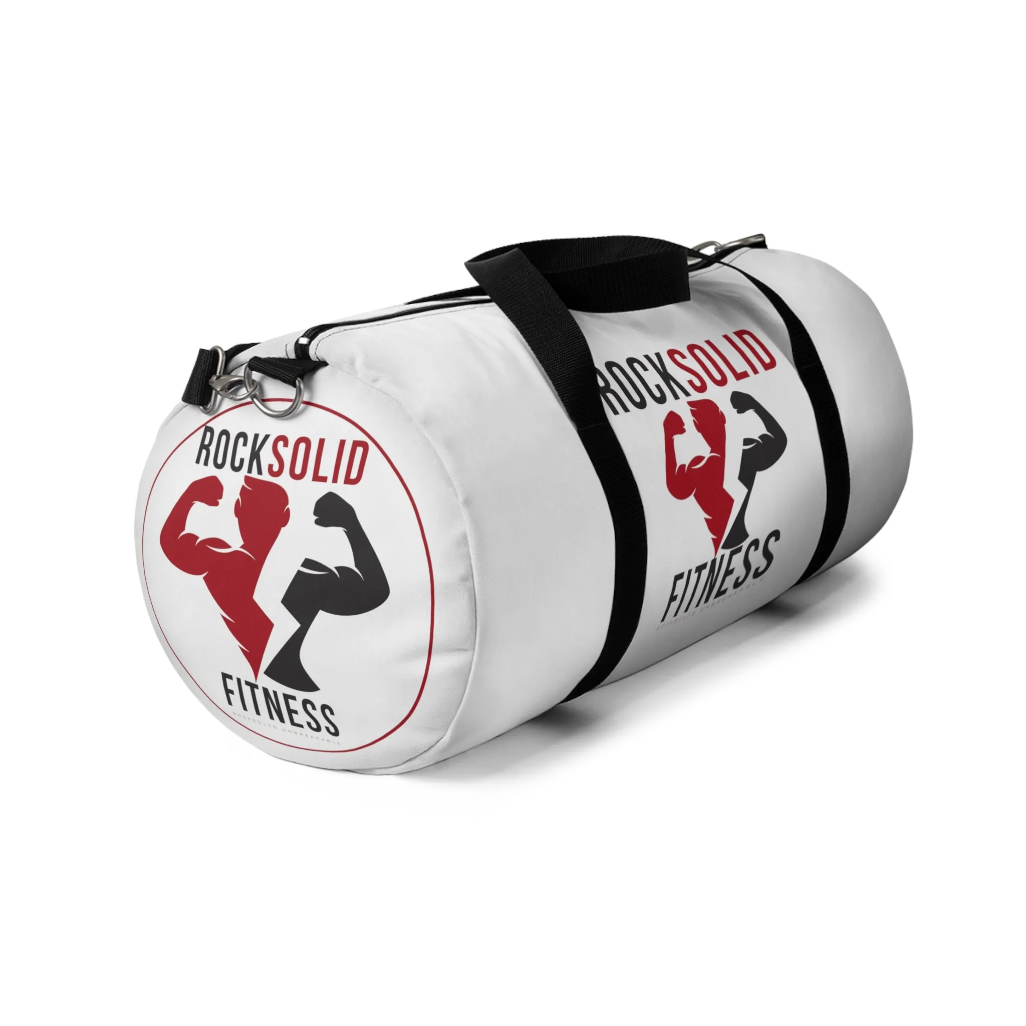RockSolid Fitness Duffel Bag | White | Oxford Canvas | Original Logo