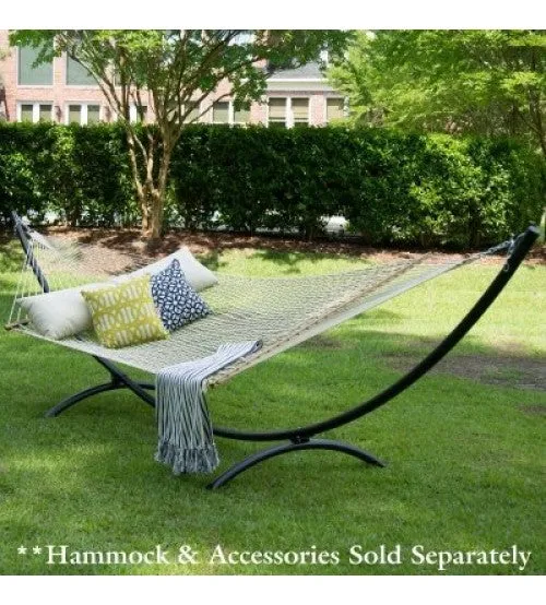 Steel Arc Hammock Stand - Taupe Textured