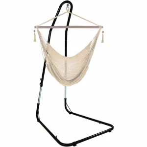STEEL HAMMOCK CHAIR STAND - BLACK