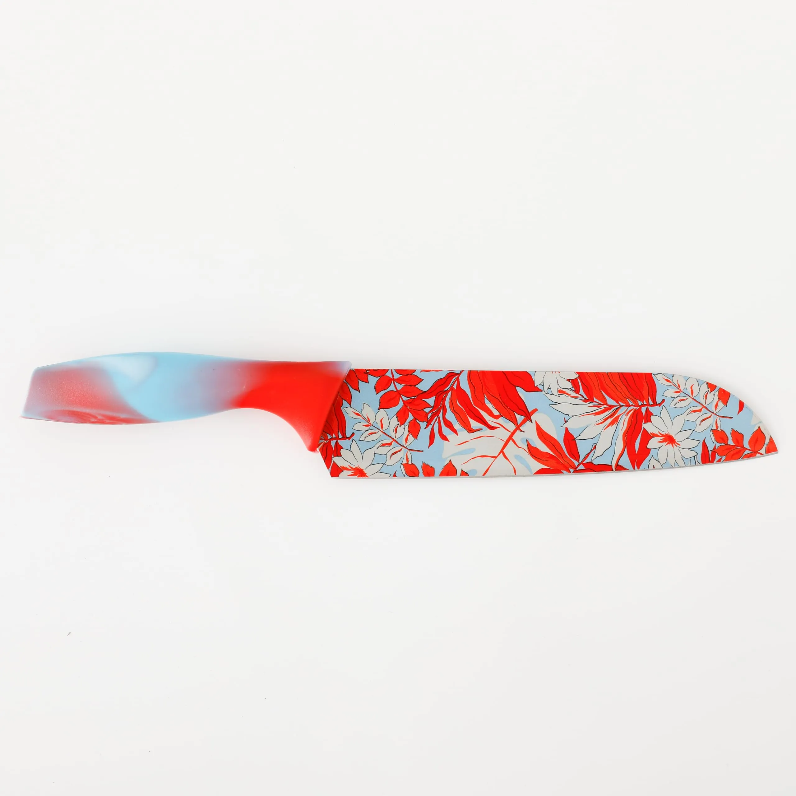 The Better Home Sharp Knife for Kitchen (7 Inch - 2 Pcs) Chef Knife | Chaku Knife | Printed Knife| Nife | Chopping Knife | Steel Kitchen Knife with Cover | Chopper Knife for Kitchen (Red)