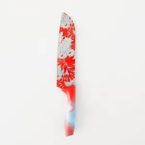 The Better Home Sharp Knife for Kitchen (7 Inch - 2 Pcs) Chef Knife | Chaku Knife | Printed Knife| Nife | Chopping Knife | Steel Kitchen Knife with Cover | Chopper Knife for Kitchen (Red)