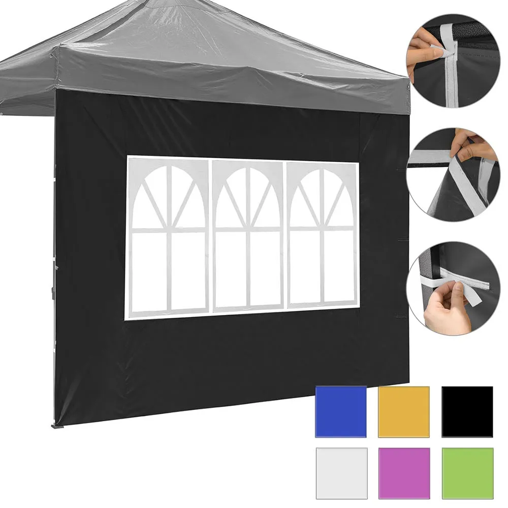 TheLAShop Canopy Sidewall Tent Walls with Window 1080D 10x7ft(1pc./pack)