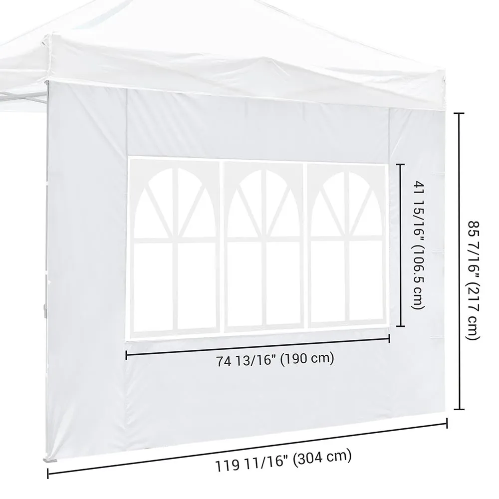 TheLAShop Canopy Sidewall Tent Walls with Window 1080D 10x7ft(1pc./pack)