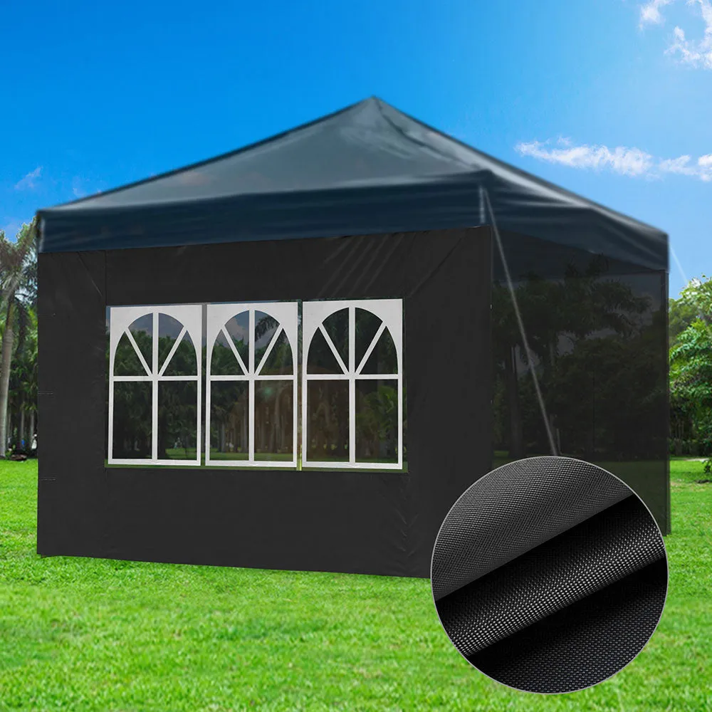 TheLAShop Canopy Sidewall Tent Walls with Window 1080D 10x7ft(1pc./pack)