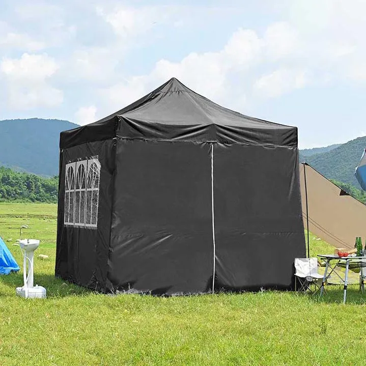 TheLAShop Canopy Sidewall Tent Walls with Window 1080D 10x7ft(1pc./pack)