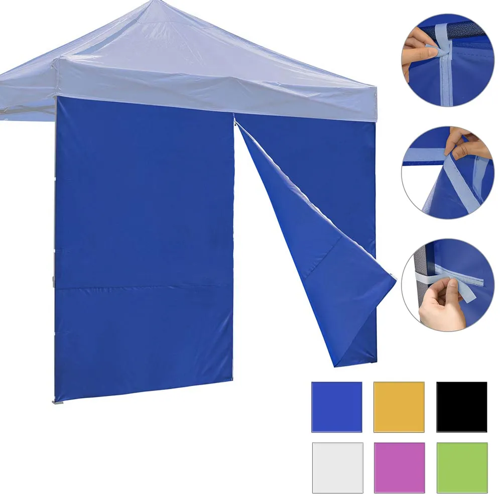 TheLAShop Canopy Sidewall Tent Walls with Zipper 1080D 10x7ft(1pc./pack)