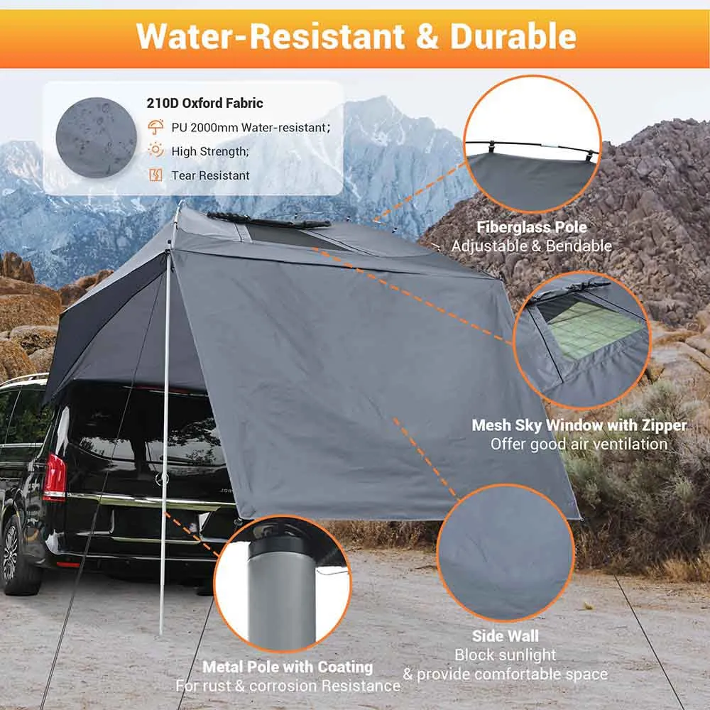 TheLAShop Car Awning SUV Tailgating Canopy Camping Beach Sun Shade