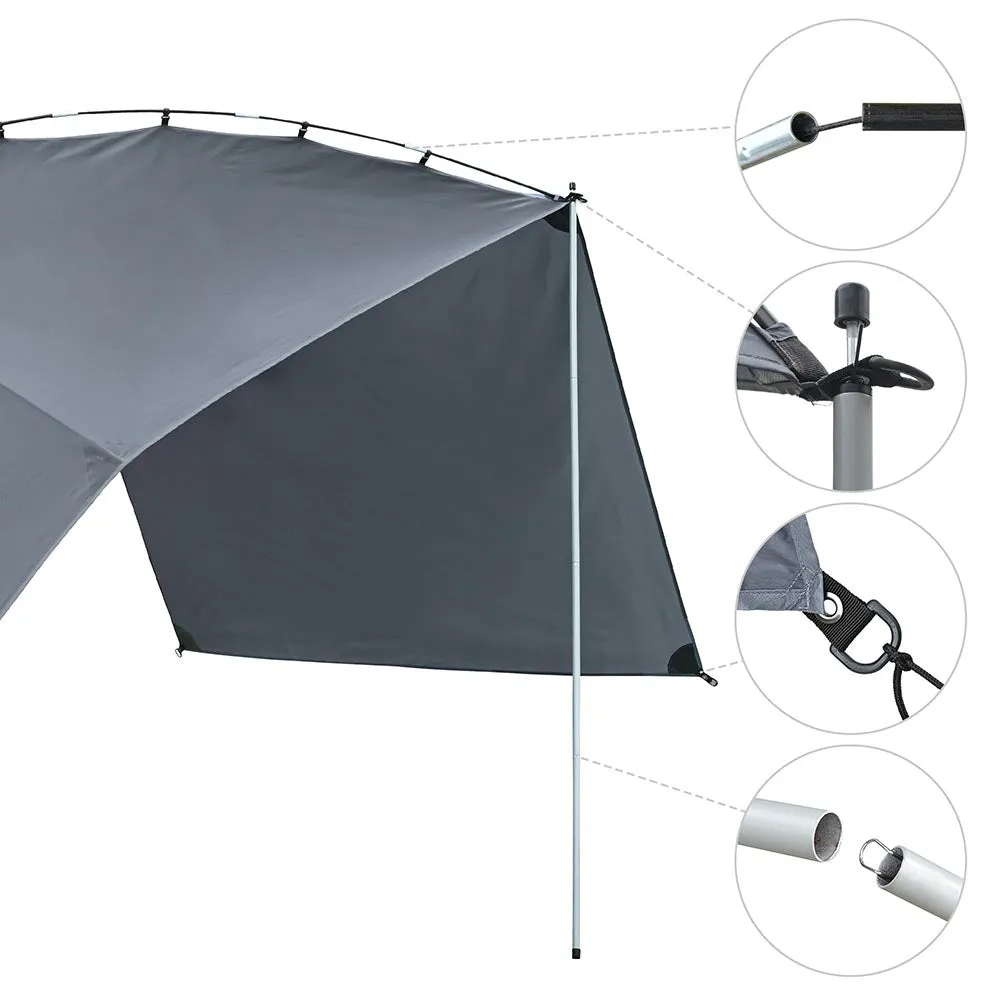 TheLAShop Car Awning SUV Tailgating Canopy Camping Beach Sun Shade
