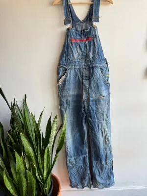 Vintage 1940/50s Sanforized Zip-Pouch Denim Overalls