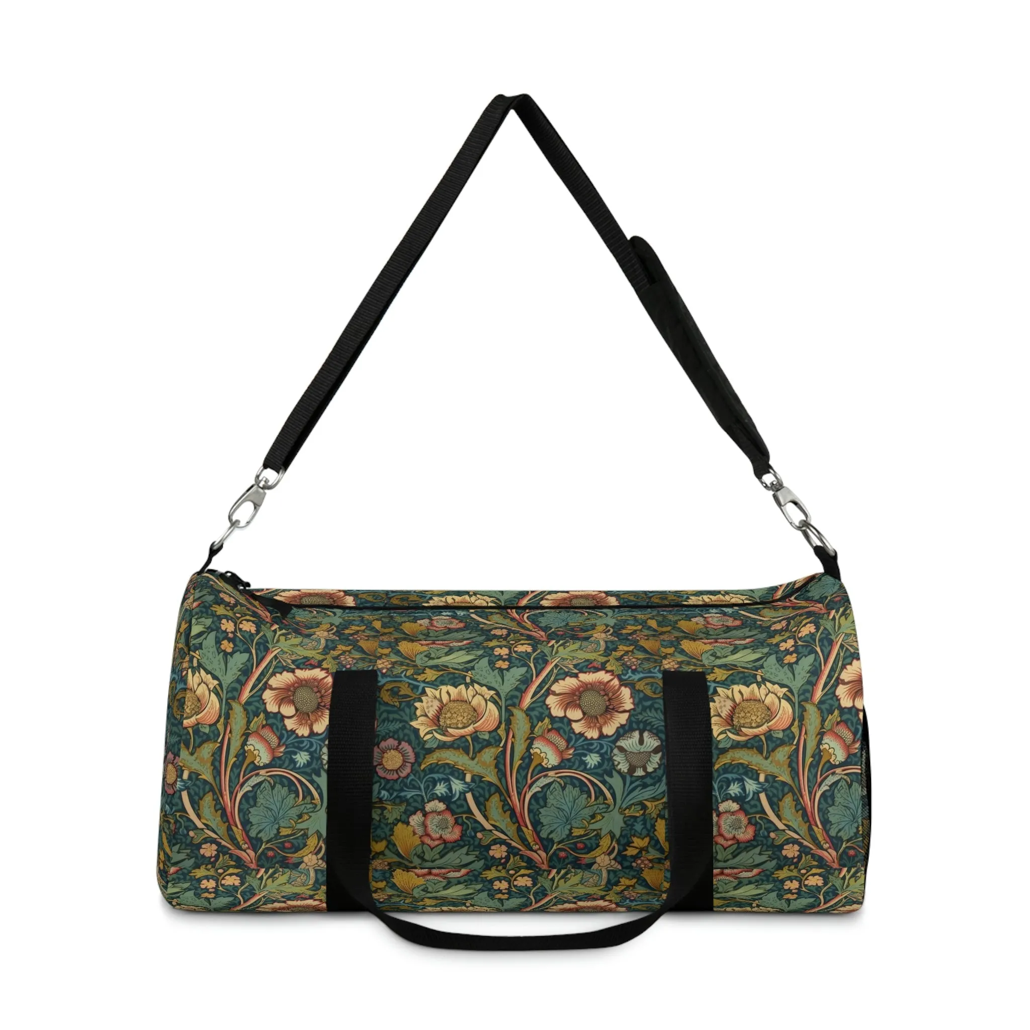 Vintage Victorian Floral Design Duffel Bag